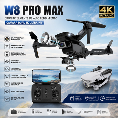 SkyVision™️ PRO - Dron con doble cámara 4K + Maletín Gratis