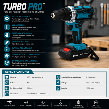 TURBO PRO™️ - Taladro eléctrico de mano